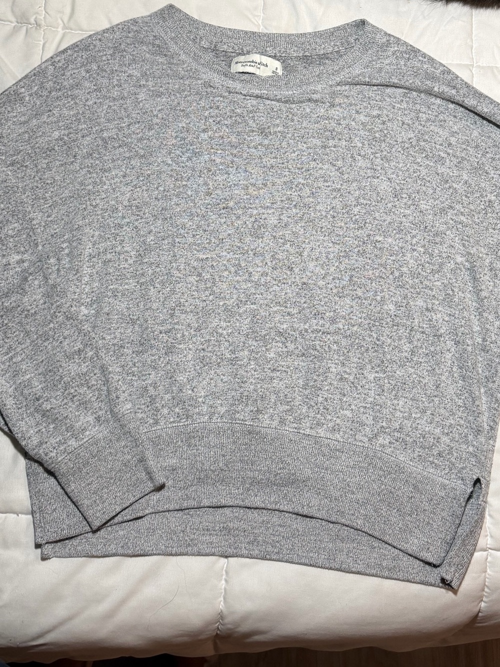Abercrombie & Fitch Heather Gray Crewneck Sweater